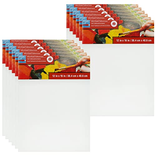 Artist's Loft Level 2 Gallery Wrapped Traditional Canvas, 12 Pack - size: 12 x 16