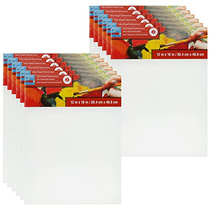Artist's Loft Level 2 Gallery Wrapped Traditional Canvas, 12 Pack - size: 12 x 16
