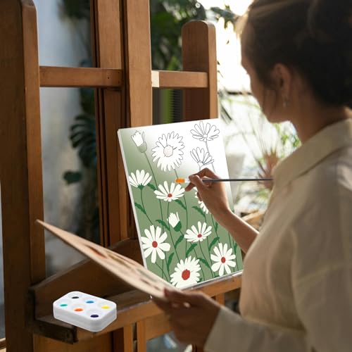 Ctosree 12 Sets Pre Drawn Canvas Kit for Painting Adults Sip and Paint Kit Art Pre Printed Canvas Bulk for Adult Date Night, Art Party & Holiday Gift(Flower,8 x 10 in) - size: 8 x 10 in, style: Flower