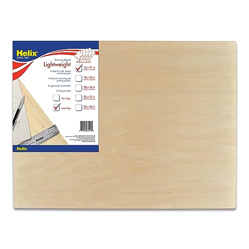 Maped - Helix Wooden Lightweight Drawing Board 16 x 21 Inch - Sketching Outdoors - Precision Metal Edge - Ensures Accuracy and Stability - Durable, Portable, Versatile - size: 16” x 21”, style: Metal Edge