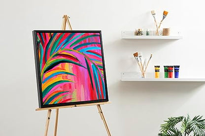 Kate and Laurel Sylvie Blank Framed Canvas Wall Art, 22x22 Black, Modern Empty Canvas for Paint-Your-Own Art, Premium Canvas Already Framed - color: Black, size: 22"L x 22"W