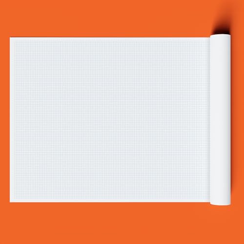 Geyer Instructional 1cm Graph Paper Roll – 36” x 100’ Blue Grid, Large Format Blueprint Paper, 24 lb Bond for Classroom, STEM, Math & Design Projects - color: Blue