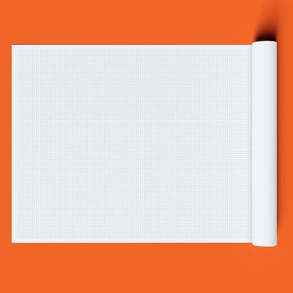 Geyer Instructional 1cm Graph Paper Roll – 36” x 100’ Blue Grid, Large Format Blueprint Paper, 24 lb Bond for Classroom, STEM, Math & Design Projects - color: Blue