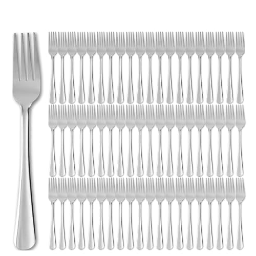 60 PCS Dinner Fork Set - Windsor Stainless Steel Silverware Fork 7.1 Inch with Dishwasher Safe Flatware Forks for 60,Table Forks for Home,Kitchen or Restaurant - size: 60-piece Dinner Forks