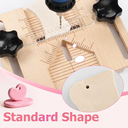 Polymer Clay Earring Hole Drill Guide Tool, Precision Drilling Guide for Polymer Clay Jewelry Earring Making Tools & Clay Craft Accessories