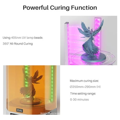 ELEGOO Mercury Plus V3.0 Wash and Cure Station, 7.5 L Large Capacity, Compatible with Mars Saturn Photon Halot MSLA LCD DLP 3D Printers, Washing Size of 9.05"×5.31”×10.24“ - style: Mercury Plus V3.0-XL
