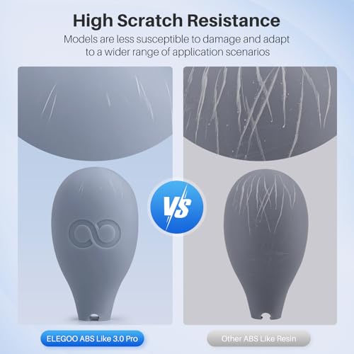 ELEGOO ABS-Like Resin 3.0 Pro, Higher Scratch-Resistance 3D Printing Photopolymer Resin, 405nm UV Resin for MSLA/DLP/LCD Printers Fast Curing High Precision Non-Brittle, Clear Green 1000g - color: Clear Green, size: M-1000g