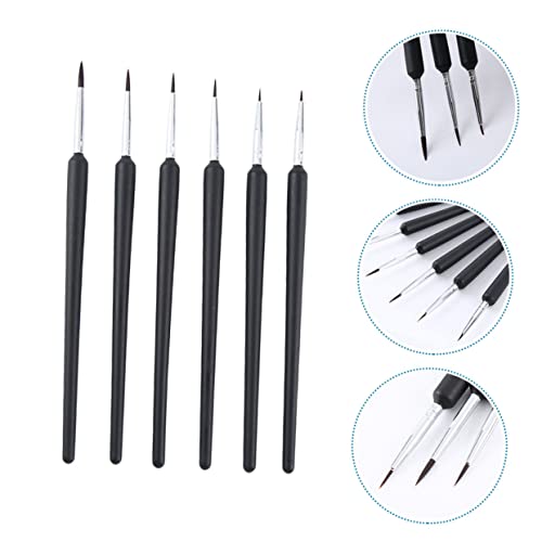 TEHAUX 18pcs Fine Detail Paint Brush for Acrylic Watercolor and Oil Painting Hair Miniature Painting Pens Comfortable Grip for Artists