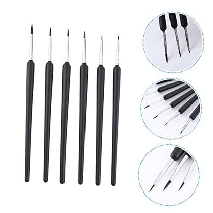 TEHAUX 18pcs Fine Detail Paint Brush for Acrylic Watercolor and Oil Painting Hair Miniature Painting Pens Comfortable Grip for Artists