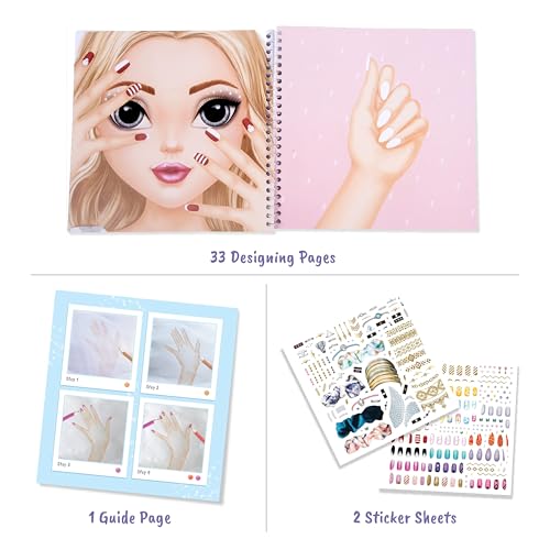 BSCOOL - Drawing, Coloring & Activity Book. Nail Design Book with Stickers and Guides. Fashion Design Sketchbook for Kids 5 and up. Little Designer Book - Nail Sticker Book. Gift for Girls - color: Nail Design Studio
