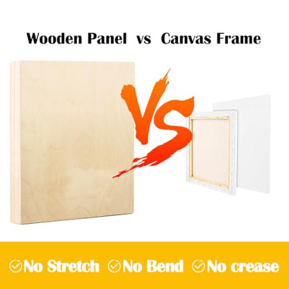 2 Pack Unfinished Wooden Canvas Panels, 26x40 Gallery Birch Wood Panels Kit, 1 1/2" Deep Art Cradle Boards for Acrylic Painting, Pouring and Burning - size: 26*40 2 Pack