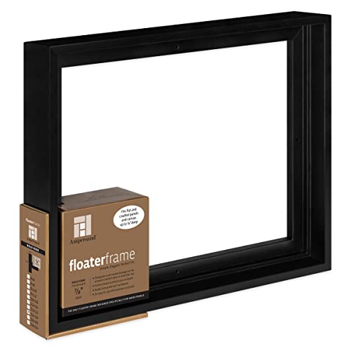 Ampersand Floaterframe for Wood Panels, 7/8 Inch Depth, Bold, 12x16 Inch, Black (FBOLD781216B) - color: Black, size: 12"x16"