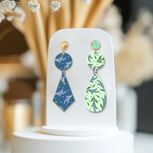 CHGCRAFT Lily of The Valley Polymer Clay Texture Sheets Flowers Silicone Texture Stamp Clay Texture Mat Modeling Pattern Pad Texture Sheets for Polymer Clay Jewelry and Clay Earrings Tools - style: Lily