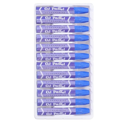PATIKIL Ultramarine Oil Pastels, 36Pcs Soft Oil Crayons Pastels Stick Vibrant and Creamy Art Supplies Bulk for Artists Beginners Art Painting Drawing Blending Graffiti Gallery - color: Ultramarine