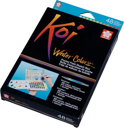 SAKURA XNCW-48N Koi Watercolor Field 48 Color Sketch Set