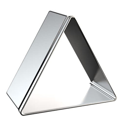 Equilateral Triangle Cookie Cutter Set Large - 5 Inch, 4 Inch, 3 Inch, 2 Inch - Geometric Frame Plaque Cookie Cutters Shapes Molds - Stainless Steel - color: Triangle