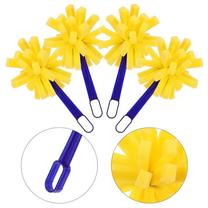 Beaupretty Sponge Painting Brush Set Easy Cleaning Foam Paint Sponges 10pcs with Plastic Handle and Artists for Acrylic Painting and Professional Creative Projects