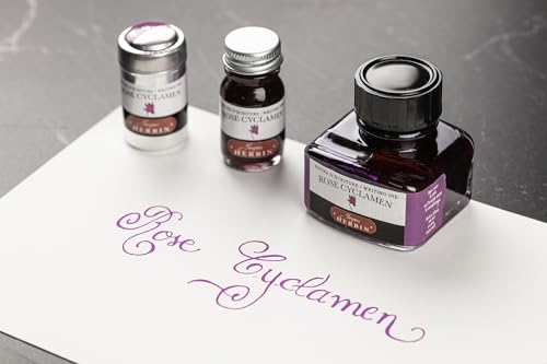 Herbin Fountain Pen Ink - 30ml Bottled - Rose Cyclamen - color: Rose Cyclamen, size: 1 fl oz