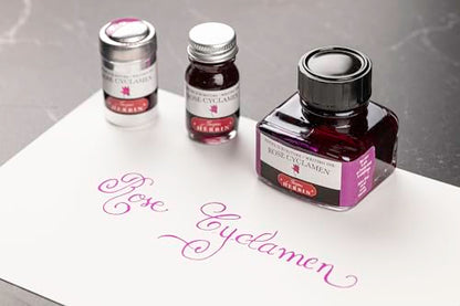 Herbin Fountain Pen Ink - 30ml Bottled - Rose Cyclamen - color: Rose Cyclamen, size: 1 fl oz