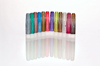 Faber-Castell Gelatos Colors Set, Metallics - Water Soluble Pigment Crayons - style: Metallics