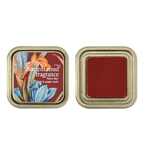 1Pc Oil Based Inks Pad Washable Craft Mat Stamp Assorted Color for Journaling Scrapbooking Traditional Color Crafting - color: red