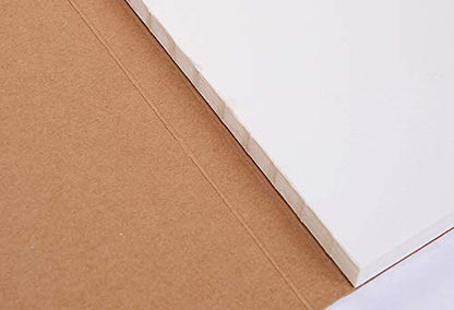CooLeathor A5 Blank Notebook - 5.8 x 8.25 Inches Hard Kraft Cover Sketch Book with Elastic Closure, 80 Sheets / 160 Pages, Thick 100gsm Paper, Great for Sketching, Writing and Journal Refill
