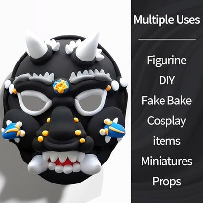 Lightweight Clay - Air Dry Clay, Ultra Light & Soft, Safe & Non-Toxic, Moldable & Flexible, DIY Modeling Clay for Anime Figures, Sculpting, Molding, Creative Art Crafts - color: Black