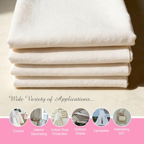 Canvas Fabric, Premium Natural Cotton Duck Canvas Fabric Wide for Arts & Crafts, Backings, Covers,1Yd (Natural, 2 Yards)