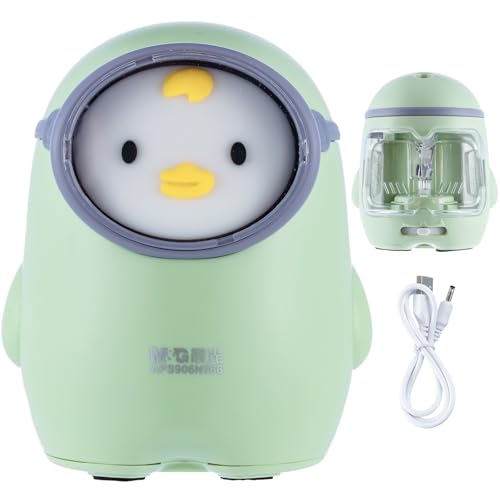 M&G Electric Pencil Sharpener, Portable Pencil Sharpener Battery/USB Dual Power Operated Sharpener for Pencils Kids Students Home Classroom School Office (Cute Duck) - color: Green