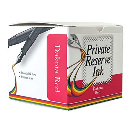 Private Reserve Premium Fountain Pen Ink, 60ml Bottle, Dakota Red | Premium fountain pen ink with smooth flow, rich color, and reliable everyday writing performance. - color: Dakota Red