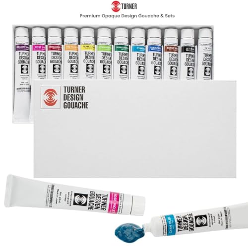Turner Colour Works Design Gouache Concentrated Permanent Color - 25ml Tube, Brilliant Red Violet - Watercolor Paint, Made in Japan, Opaque Layering Abilities