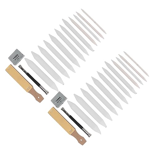 2 Sets Blending Stumps and Tortillions Set, Blending Stumps Tortillions Paper Art Blenders for Student Artist Charcoal Sketch Drawing Tools Drawing Art Kneaded Eraser for Student