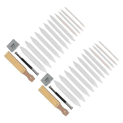2 Sets Blending Stumps and Tortillions Set, Blending Stumps Tortillions Paper Art Blenders for Student Artist Charcoal Sketch Drawing Tools Drawing Art Kneaded Eraser for Student