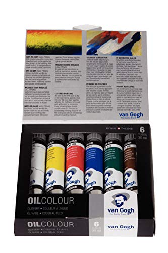 Van Gogh Oil Color Paint, 6x20ml Tubes, Starter Set - color: General Selection, Standard Set, size: 4.06 Fl Oz (Pack of 1)