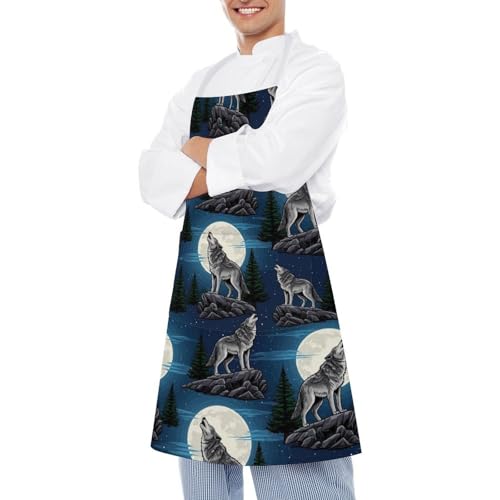 Chef Bib Apron for Restaurant, Anti-Stain with Pocket Adjustable, Cooking Dishwashing Lab Use - color: Style (555)