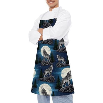 Chef Bib Apron for Restaurant, Anti-Stain with Pocket Adjustable, Cooking Dishwashing Lab Use - color: Style (555)