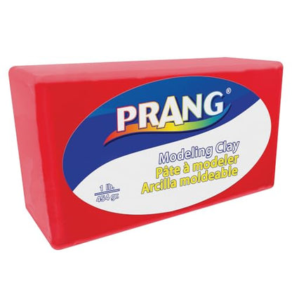 Prang Modeling Clay, Red, 1 lb. Block | Pliable, Non-Hardening, Non-Staining, Easy Clean-Up, Perfect for Preschool and Elementary Aged Children - color: Red, size: 1 lb