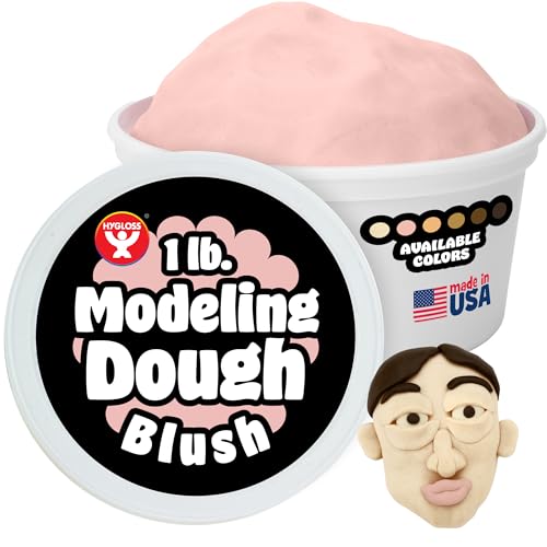 Hygloss Play Modeling Dough for Kids – Multicultural Skin Tones – Safe & Non-Toxic Sensory Dough for Arts & Crafts – Play Clay for Toddler Activities, Preschool Classroom Must-Haves (1 lb, Blush) - color: Blush, size: 1-Pound