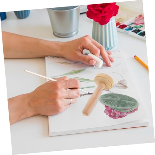 JEWEDECO Versatile Printmaking Tools Ink Plates Mushroom Rollers Wood Carving Knives