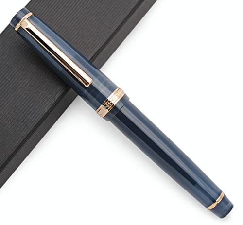 JINHAO 82 Fountain Pen with Gold Clip (F Nib 0.5mm, Caribbean Sea Blue) - color: Caribbean Sea Blue