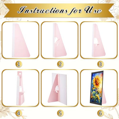 Marspark Poster Stand Self Stick Easel Back Poster Board Stand Convenient Peel and Stick Self Adhesive Easels Display Cardboard Sign (12 Inch,Light Pink,12 Pack) - color: Light Pink, size: 12 Inch