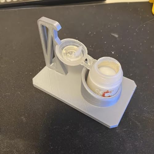 Paint Storage Rack Paint Holder for Miniature Models with Brush Drying Rack and Secure Bottle Slot Organizers - color: White
