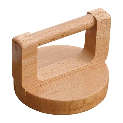 Printing Baren Wooden Block Printing Baren Printmaking Tool Hand Printing Press Tool Linocut Stamp Embossing Tool Portable Lightweight Sponge Base, Round Handle - color: Round Handle