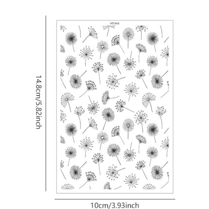 10 Pcs Dandelion Clay Transfer Paper for DIY Art Crafts, Little Foral Water Polymer Clay Transfer Sheets Transfer Paper for Polymer Clay Jewelry Earrings Making Supplies 5.82X3.93" - color: Dandelion