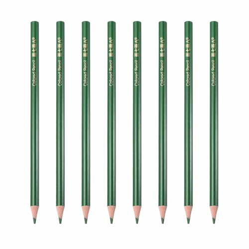 MECCANIXITY 8 PCS Colored Pencils Set, Wooden Oil Based Colored Drawing Pencils for Artists Art Supplies for Teens Adults, Medium Green - color: Medium Green
