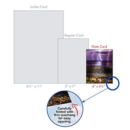 The Best Card Company - Box of 10 All Occasion Cards Blank (4 x 5.12 Inch) - Scenic Landscape Cards Assorted - Bolts of Beauty M4621OCB-B1x10 - style: Bolts of Beauty