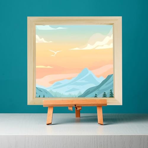 Unfinished Wood Panels, 10 x 10 Inch Wood Canvas Boards, 5 Pcs Wooden Canvas Panels Boards for Crafts Painting Canvas DIY Art Projects Pouring Arts Use with Oils Acrylics - size: 10×10×0.8 Inch