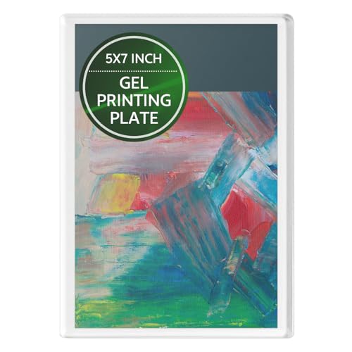 Reuable 5 X 7 Inch Gel Plate Thick Gel Printing Plate for Monoprinting,Printmaking Supplies Mix Media Cardmaking - size: 5X7 IN