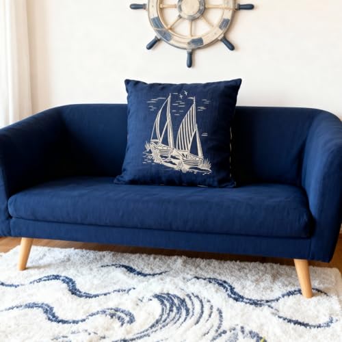 TIAMECH A4 Reusable Sailboat Stencil for Painting | Nautical Navy Sail Seagull Layering Template, DIY Wall Art, Wood Furniture, Scrapbook & Crafts (8.3x11.7inch) - style: Sailing