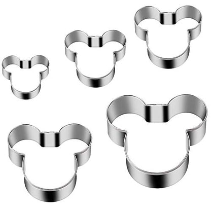 Mouse Cookie Cutter Sandwich Cutters for Kids DIY Lunchbox Bento Box Fruit Cutters Vegetable Cutters for Children Boys Girls, Pack of 5 - style: A-Mickey